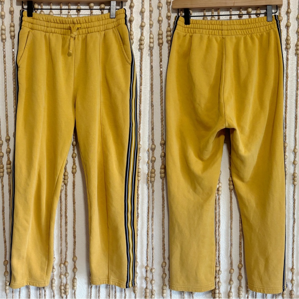 TNA Yellow Blue Striped Jogger Lounge Pants Preppy Athletic Varsity Casual Wear